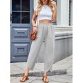 thumbnail image 4 of jinghuiyue Womens Baggy Wide Leg Pants Casual Loose Elastic High Waisted Palazzo Harem Pants with Pockets M, 4 of 7