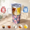 thumbnail image 6 of 20OZ Stainless Steel Purple Butterfly Beverage Tumbler with Handle Insulated Coffee Travel Mug Gift for Women Girls on Birthday Christmas Commute, 6 of 6