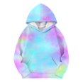 thumbnail image 3 of Boys Girls Fleece Lined Long Sleeve Hooded Sweatshirt Colors Drawstring Hoodies Tops With Pockets Sports Pullover Top Sky Blue, 18-24M, 3 of 3