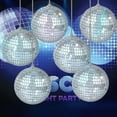 thumbnail image 4 of 8 Pieces Mirror Disco Balls Silver Hanging Disco Light Mirror Ball, 4 of 5