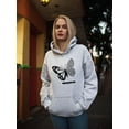 thumbnail image 2 of Butterfly W Leopard Print Hoodie Women -Image by Shutterstock, Female Large, 2 of 4