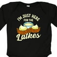 thumbnail image 4 of Inktastic Hanukkah Funny Here for Latkes Boys or Girls Long Sleeve Baby Bodysuit, 4 of 5