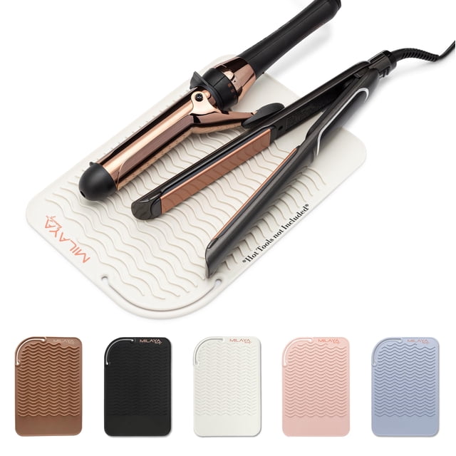 Tapete resistente al calor - Soporte para rizador de pelo - Tapete de silicona resistente al calor - Tapete para maquillaje - Tapete para herramientas calientes - Soporte para plancha de pelo - Decora