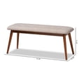 thumbnail image 5 of Bowery Hill Upholstered Wood Bench in Light Gray and Medium Oak, 5 of 8