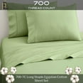 thumbnail image 2 of RV Twin 28” X 75” | 700-TC Egyptian Cotton Sheet Set 15 inch Deep Pockets - Made for RV - Sage Green Color, 2 of 7