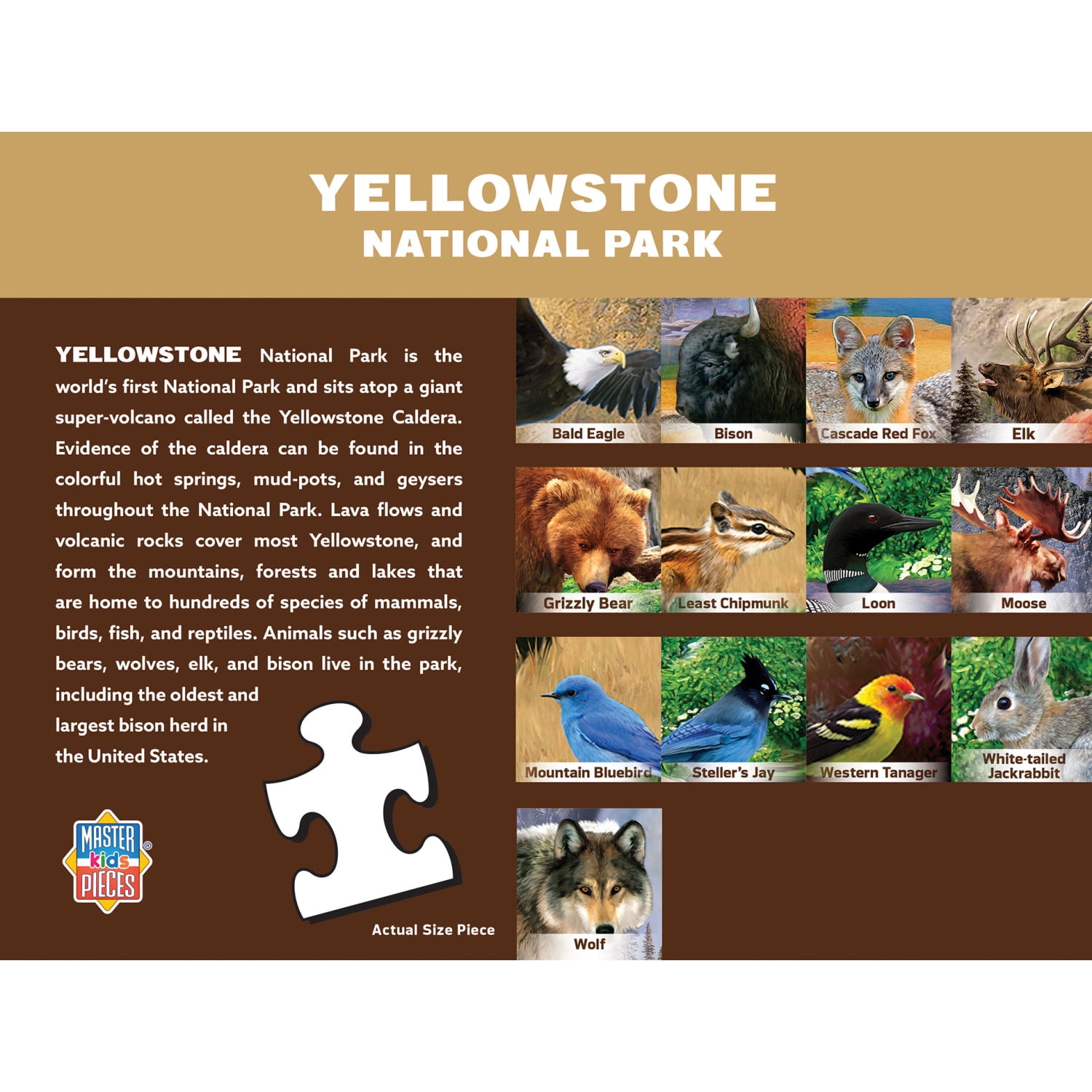 MasterPieces 100 Piece Jigsaw Puzzle for Kids - Yellowstone National Park