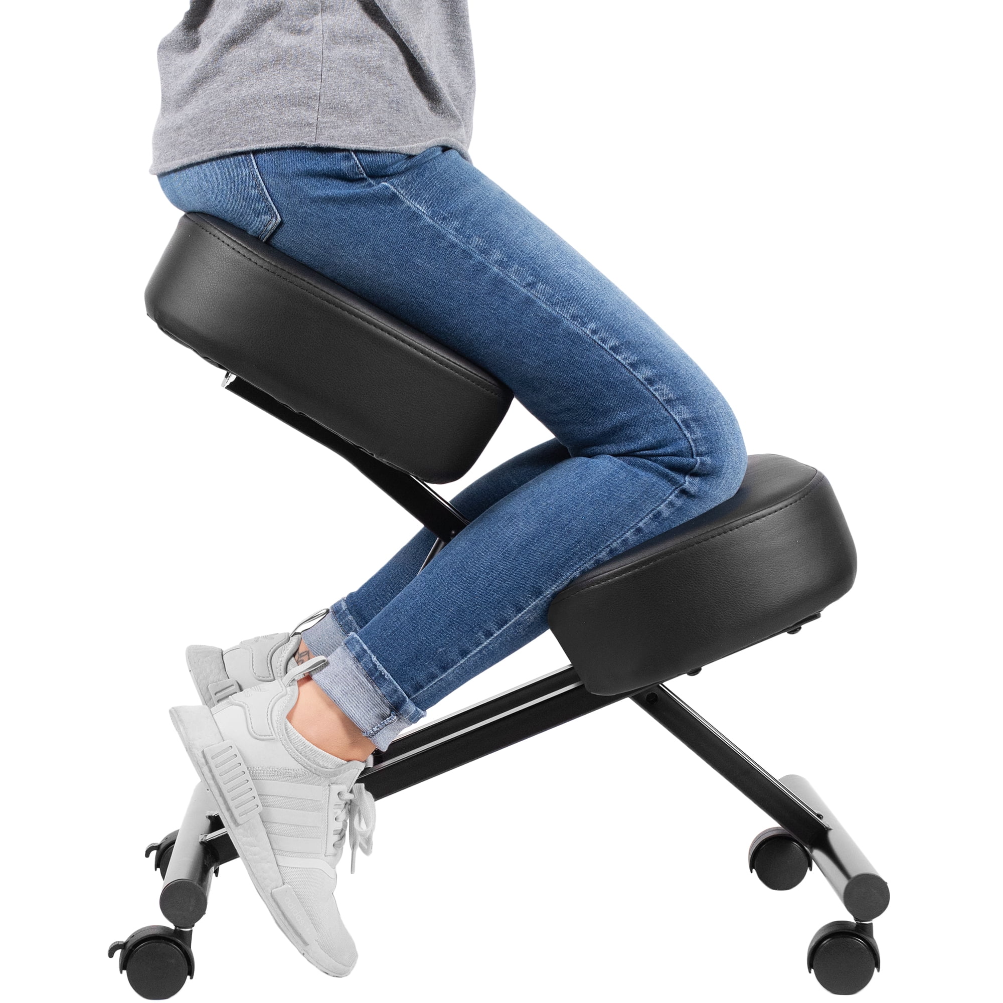 DRAGONN (By VIVO) Ergonomic Kneeling Chair for Home and Office, Black ...