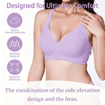 thumbnail image 4 of Women's Lavender Jelly Gel Bra, Seamless Wireless Full-Coverage T-Shirt Bra with Gentle Lift, Removable Pads, Wirefree Everyday Support, S-3XL Qeldulk, 4 of 9