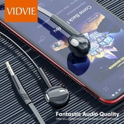 VIDVIE Wired Earbuds with Microphone, Compatible with iPhone, iPad, Android, Computer Most with 3.5mm Jack Wired headphone HS604