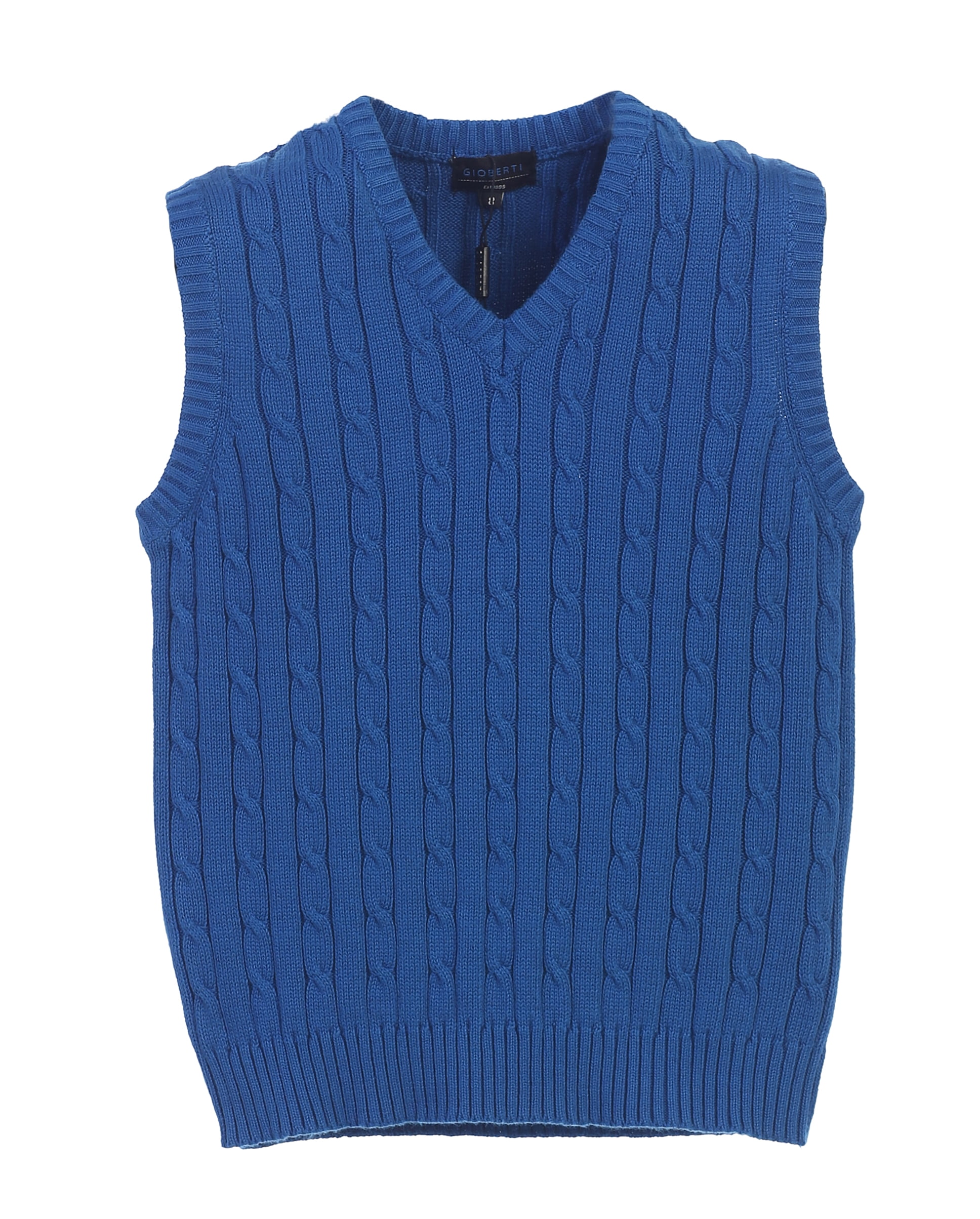 Gioberti Kids and Boys 100% Cotton Soft V-Neck Cable Knit Sweater Vest ...