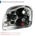 thumbnail image 4 of Spec-D Tuning Black Housing Clear Lens Tail Lights Compatible with 1997-2003 Ford F-150 Flareside, 2004 Ford F-150 Heritage Flareside, Left + Right Pair Assembly, 4 of 7