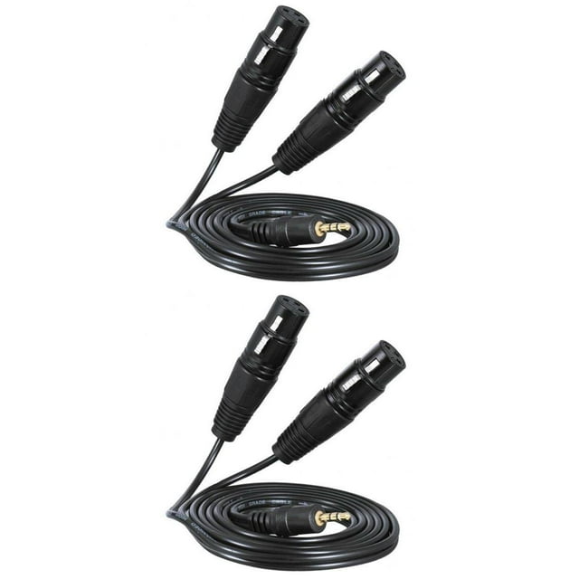 2 Piezas 3,5 Mm 1/8 TRS XLR Cable de Interconexión Balanceada 5 M + 1,5 M