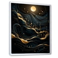 thumbnail image 2 of Designart "Moonlight Serenade Gold Minimalism I" Landscapes Framed Wall Art - Modern Gold Abstract Landscapes Hallway Framed Wall Art Decor, 2 of 6