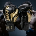 thumbnail image 4 of Muay Thai Competition Gloves Pu Leather Sponge Boxing Gloves Sport Supplies (6OZ Black), 4 of 10