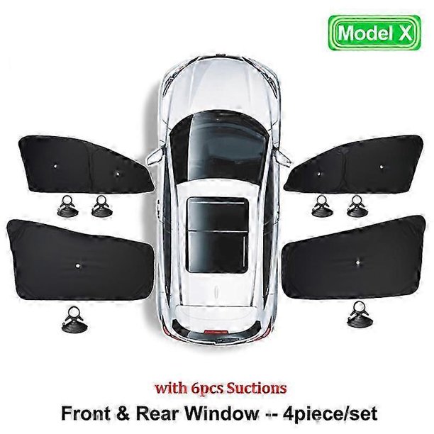 Car Sun Shade for Tesla Model 3 Y X S 2017-2023 Front Side Window Custom Sunshade Cover with Suction Rear Windshield Accessories