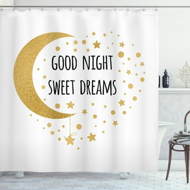 Ambesonne Saying Shower Curtain, Cheerful Calligraphy, 69"Wx75"L, Sand Brown Black