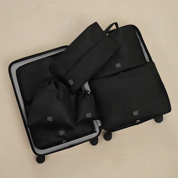 7-Piece Travel Storage Bag Set,Multi-Size Luggage Organizer Bags for Clothes,Bedding,Pillows,Shoes,Toys,Travel Storage Solution for Dorms,Home,Camping,Space-Saving and Reusable Bags