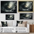 thumbnail image 4 of Designart "Grey modern Whirlwind Storm I" Landscapes Floater Framed Canvas Art Print, 4 of 7