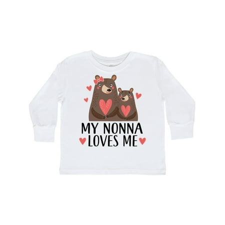 

Inktastic My Nonna Loves Me Bear Gift Toddler Boy or Toddler Girl Long Sleeve T-Shirt