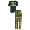 "Green Bay Packers NFL ""Game Time"" Mens T-shirt & Flannel Pajama Sleep Set"