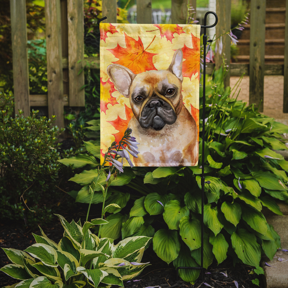 Carolines Treasures BB9949GF French Bulldog Fall Flag Garden Size  Small multicolor