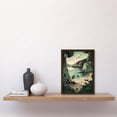 thumbnail image 2 of Boat Trip to a Secluded Beach Coastal Landscape Artwork Framed Wall Art Print A4, 2 of 4