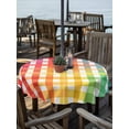thumbnail image 2 of Outdoor Tablecloth with Umbrella Hole Zipper Colorful Stripe Round Tablecloth 54" Waterproof Outside Table Cloth Farmhouse Striped Modern Abstract Art Patio Table Cover Tablecloths for Picnic Party, 2 of 8
