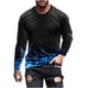 thumbnail image 2 of Blusas y camisas de manga larga con cuello redondo para hombre, blusas casuales de cuello redondo y manga larga, camisetas estampadas, blusas para hombre, 2 of 5