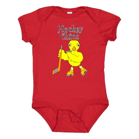 

Inktastic Hockey Chick Text Gift Baby Girl Bodysuit