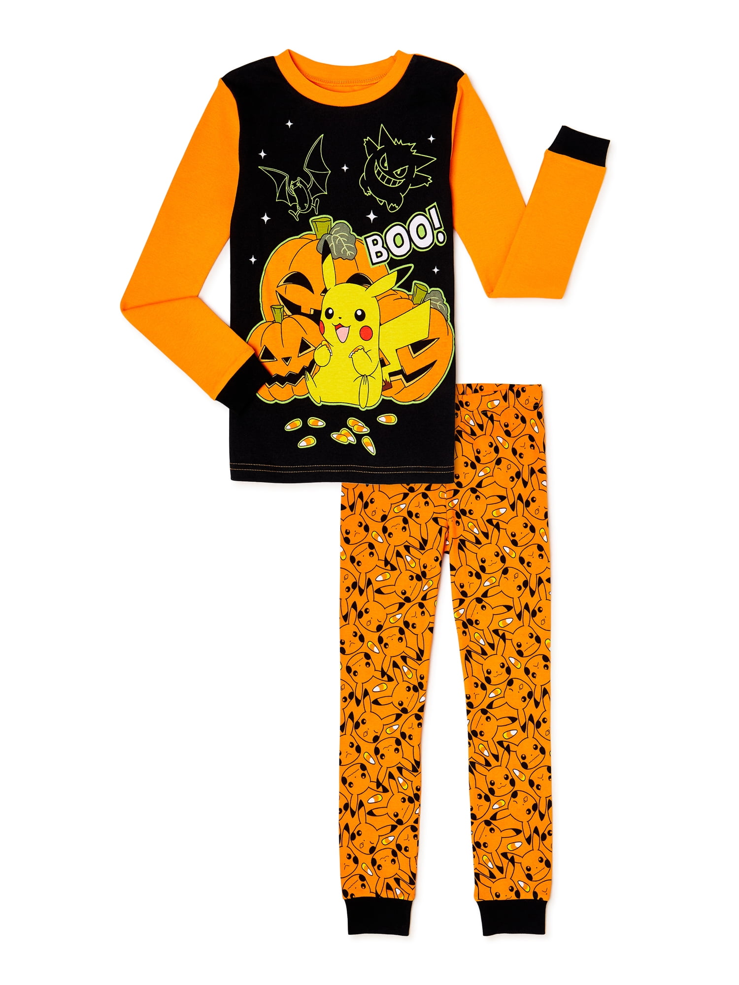 Pokemon Little Boys Halloween Pajamas Set, 2Piece, Sizes 410