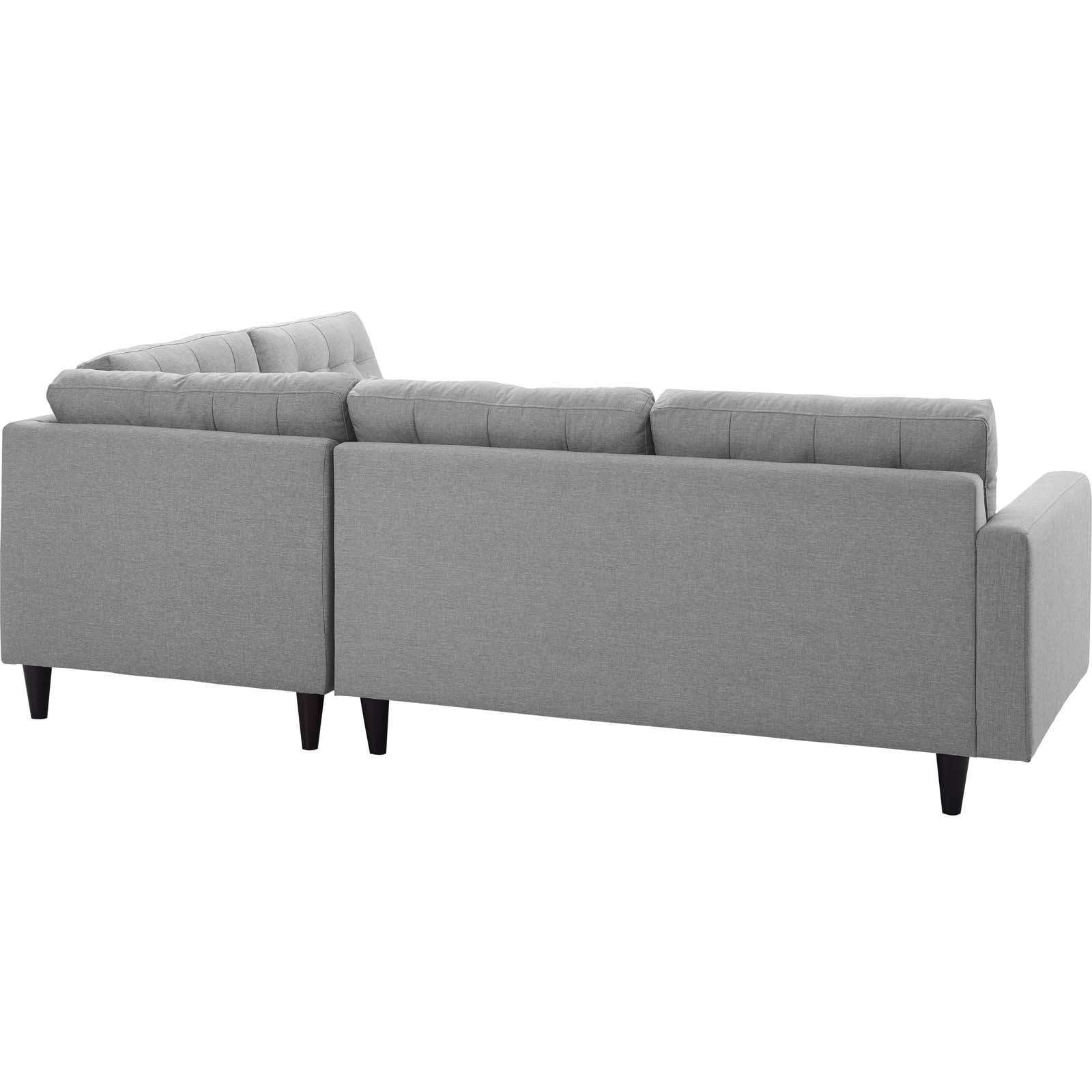 Modway Empress 2 Piece Upholstered Fabric Right Facing Sectional, Multiple Colors
