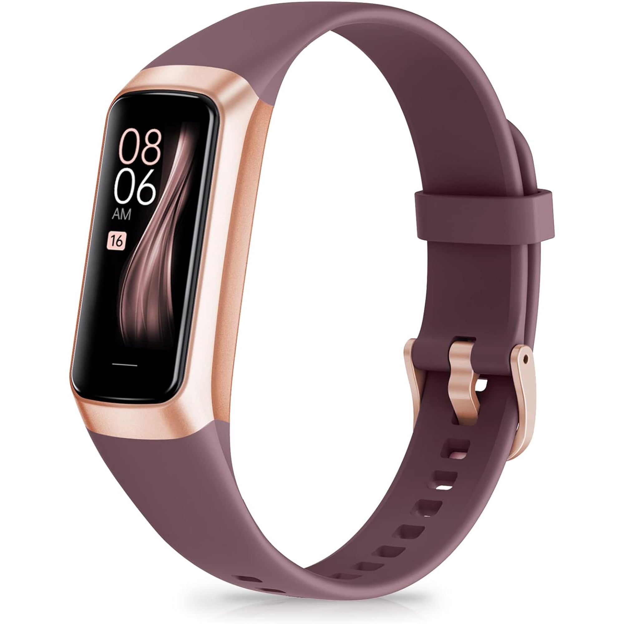 Fitness tracker with pedometer, calorie counter, and stopwatch; activity tracker; health tracker with heart rate monitor; sleep tracker; 1.10-inch AMOLED color touchscreen; for men and women