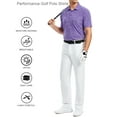 thumbnail image 4 of Demotime Men‘s Golf Shirt Moisture Wicking Quick-Dry Purple XL Short Sleeve Casual Polo Shirts for Men, 4 of 7