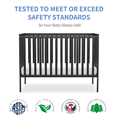 thumbnail image 6 of Goldzone 5-in-1 Convertible Crib, Non-Toxic Finishes, Black, 6 of 10