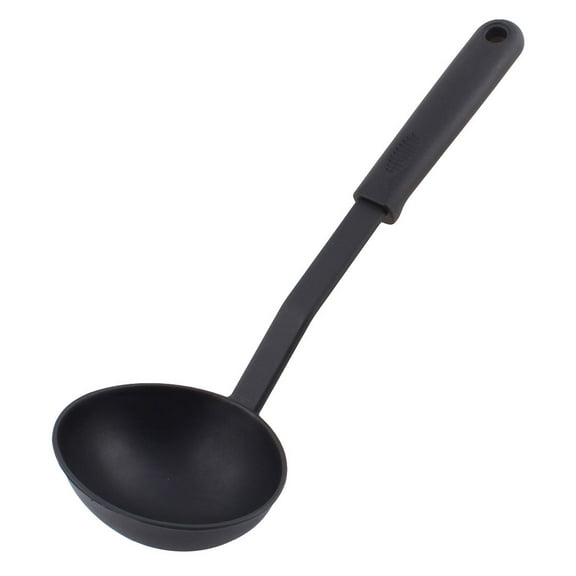 REGALWOVEN Household Kitchenware Tableware Plastic Soup Sauce Ladle Spoon Hanging Black