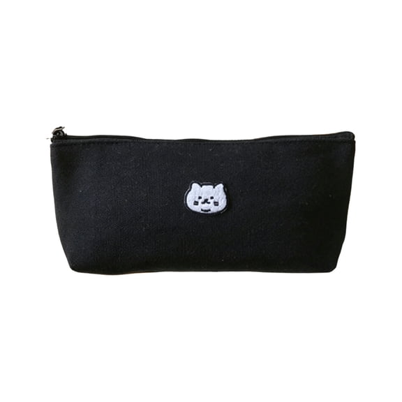 Hyknon Cute Bear Pencil Case, Large Capacity Aesthetic Pencil Pouch with Zipper, Portable Stationery Makeup Storage Bag for Classroom College Office