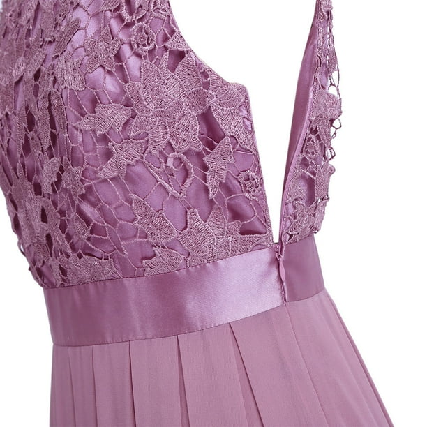 plum vintage bridesmaid dresses Mini V-neck Dusty Rose Chiffon Bridesmaid Dresses  mollyevers.com