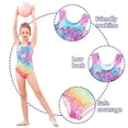 thumbnail image 4 of Aideaone Leotards for Girls Gymnastics Sparkly Kids Dance Unitard Biketards with Shorts 4-11Years, 4 of 6