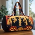 thumbnail image 5 of Hippie Van Quilted Duffle Bag, Boho Travel Weekender Bag with Strap, Retro Style for Everyday Travel Boho Bag, 5 of 7
