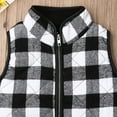thumbnail image 3 of Bagilaanoe Toddler Baby Boy Girl Vest Jacket Plaid Sleeveless Zipper Up Shacket Coat with Pockets 1T 2T 3T 4T 5T 6T Kids Fall Casual Outwear, 3 of 6