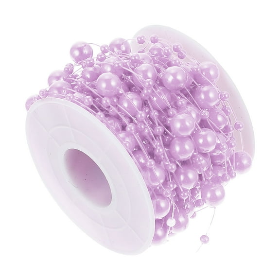 SEWACC 1 Roll Plastic Bead String Lavender Round Diy Accessory For Pearl Bead Strand