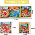 thumbnail image 3 of Magnetic Puzzles for Kids Ages 3-5, Dinosaur Puzzles Three -25/30/42 3 Styles Dinosaur Wooden Jigsaw Puzzle Books, Travel Games and Travel Toys for Ki, 3 of 5
