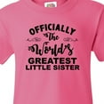 thumbnail image 4 of Inktastic Officially the World's Greatest Little Sister Youth T-Shirt, 4 of 5