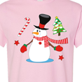 thumbnail image 4 of Inktastic Top Hat Snowman with Christmas Tree and Candy Cane T-Shirt, 4 of 5