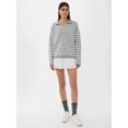 thumbnail image 3 of Striped Knitwear Polo Shirt Sweater, 3 of 5