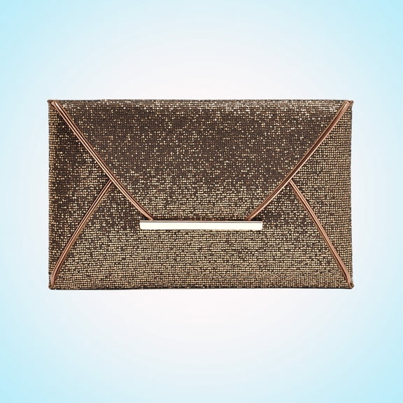 Raindrops 1PC Glitter Handbags for Women Evening Style Sequin Clutch in Coffee