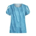 thumbnail image 4 of Patlollav Womens Summer Tee Tops,Ladies Short Sleeve Print Round Neck Tshirts Loose Blouses, 4 of 5