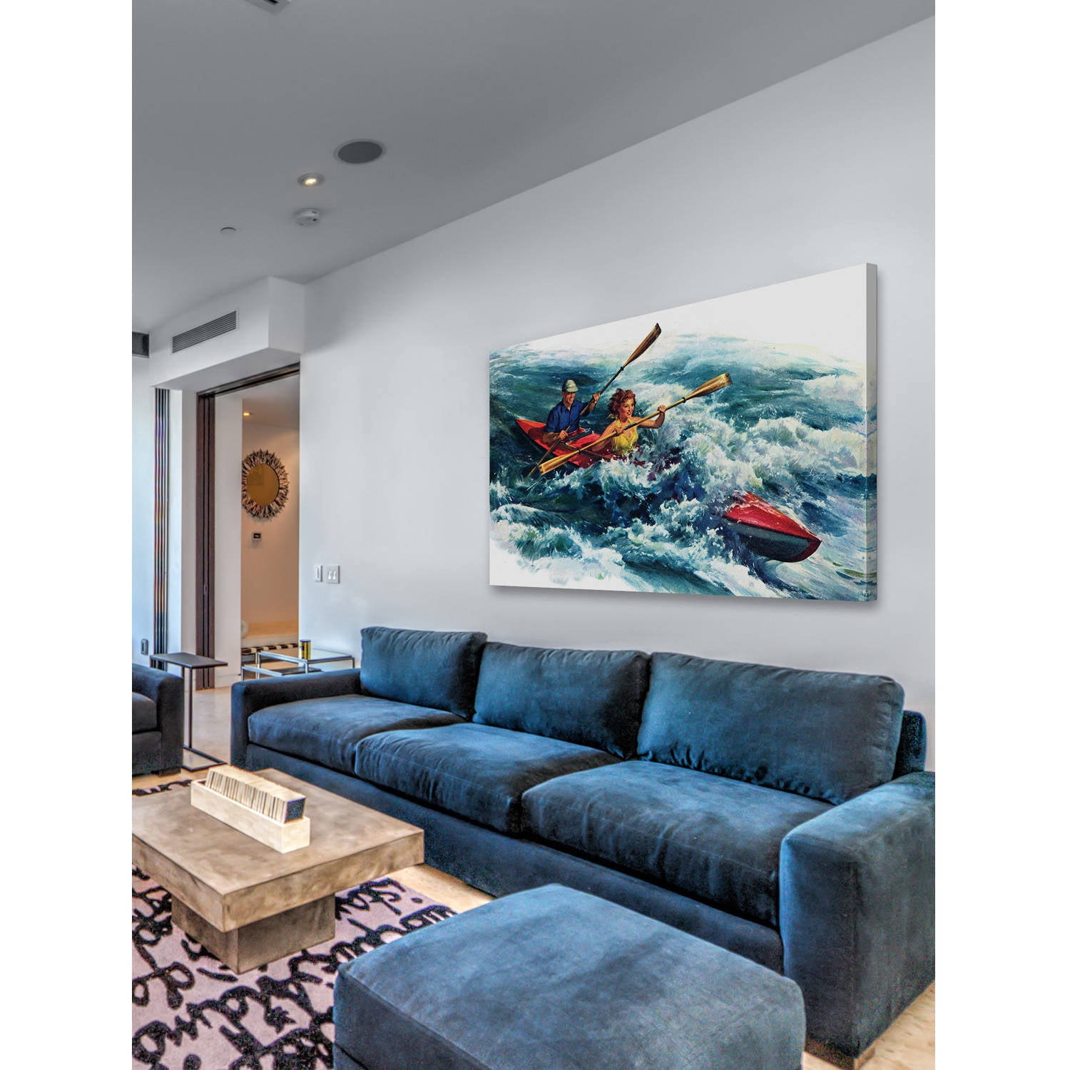 "Raging Rapids" Painting Print on Wrapped Canvas