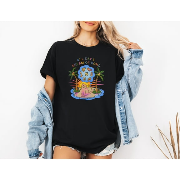 All Day I Dream Of Dong Bold Funny Retro Joke Unisex T-Shirt