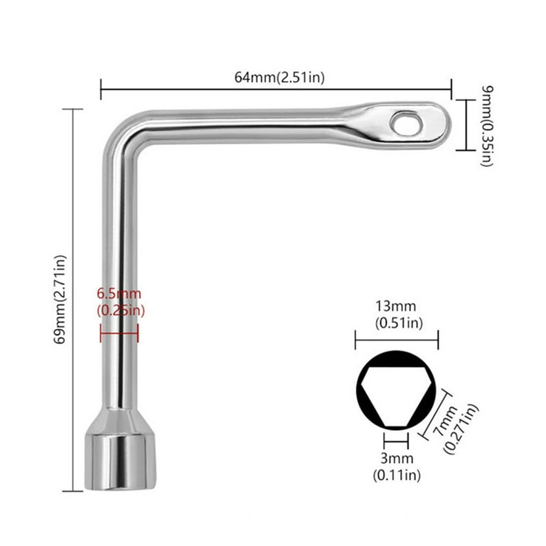 Liz Triangle『EIN』 Zeiwohndc L Shaped Key Wrench Triangle Universal Triangle Wrench